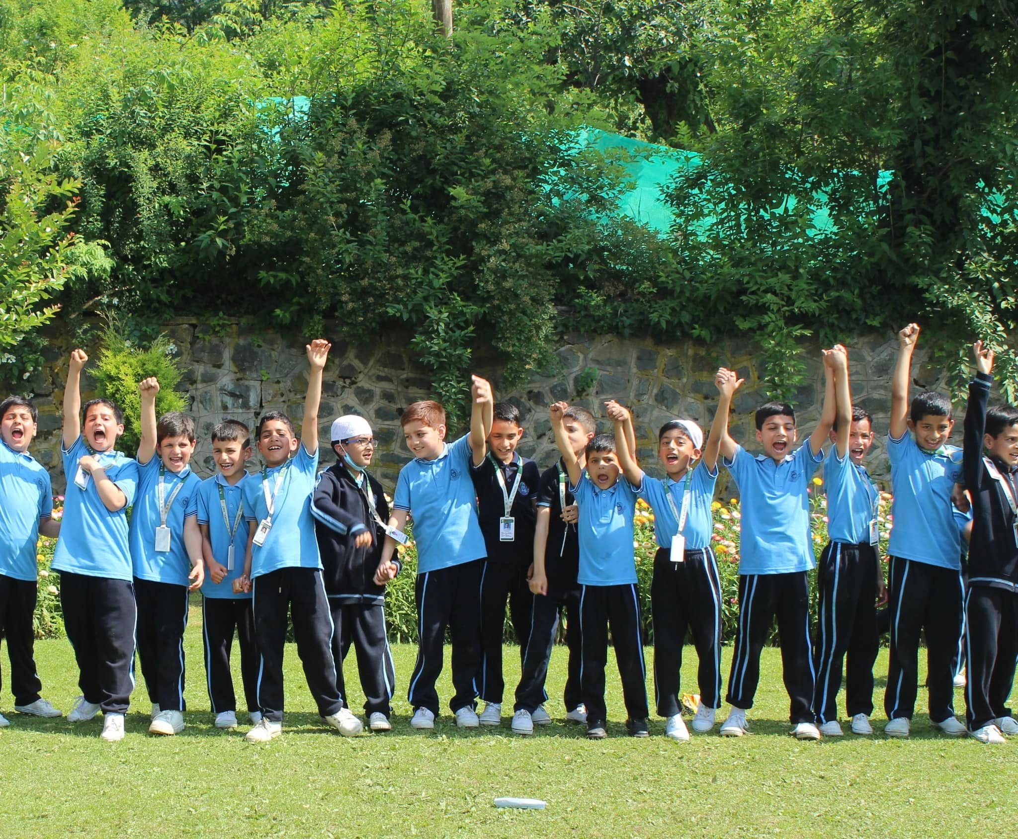 Students and faculty in school environment